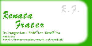 renata frater business card